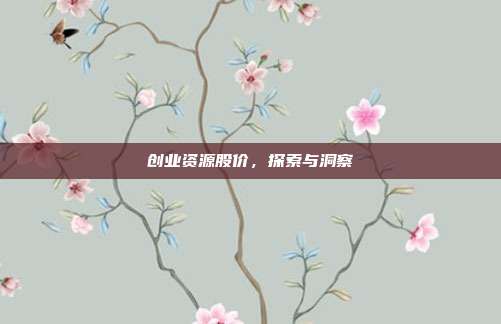 创业资源股价，探索与洞察