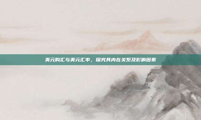 美元购汇与美元汇率，探究其内在关系及影响因素