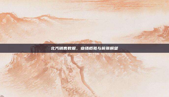 北汽销售数据，业绩概览与前景展望