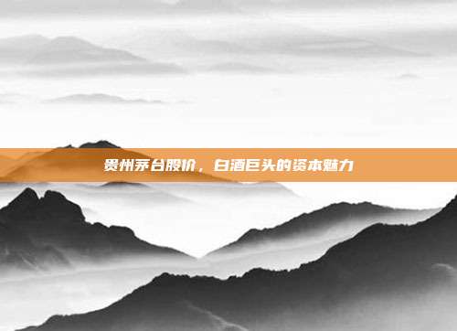贵州茅台股价，白酒巨头的资本魅力