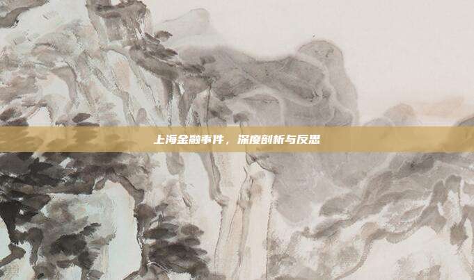 上海金融事件，深度剖析与反思