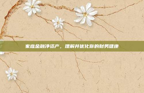 家庭金融净资产，理解并优化你的财务健康