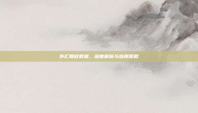 外汇期权数据，深度解析与应用策略