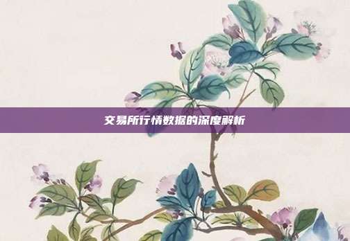 交易所行情数据的深度解析