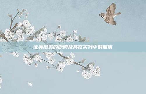证券投资的原则及其在实践中的应用