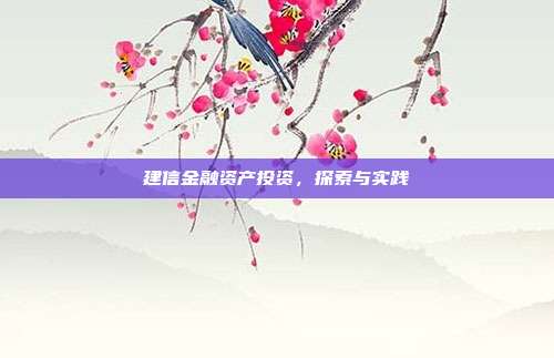 建信金融资产投资，探索与实践