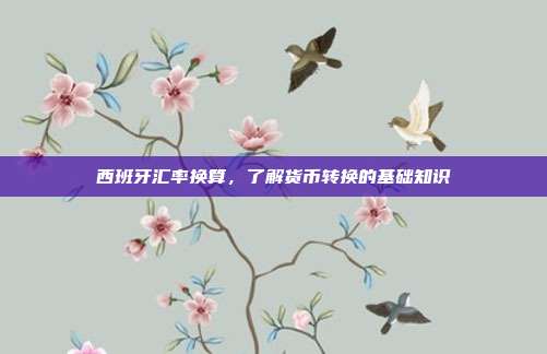 西班牙汇率换算，了解货币转换的基础知识
