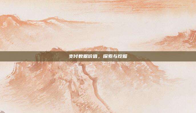 支付数据价值，探索与挖掘