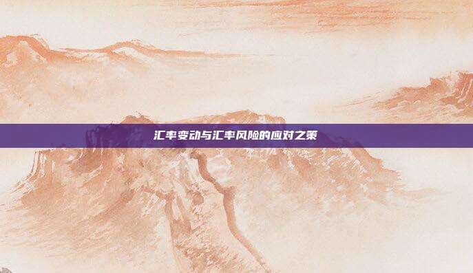 汇率变动与汇率风险的应对之策