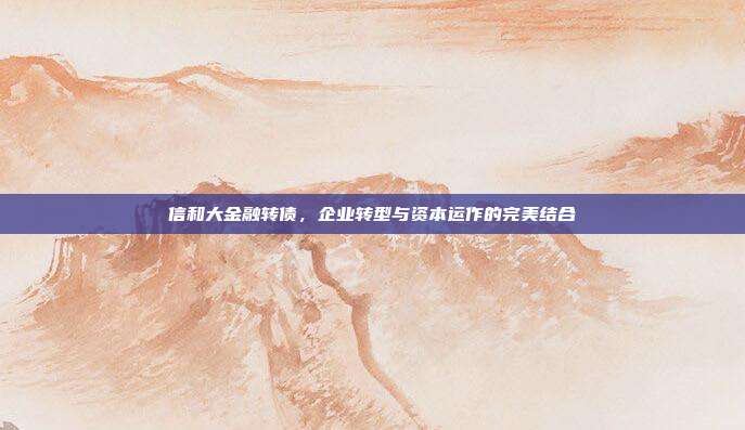 信和大金融转债，企业转型与资本运作的完美结合