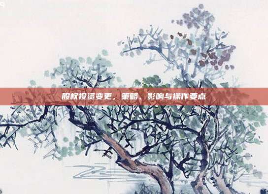 股权投资变更，策略、影响与操作要点