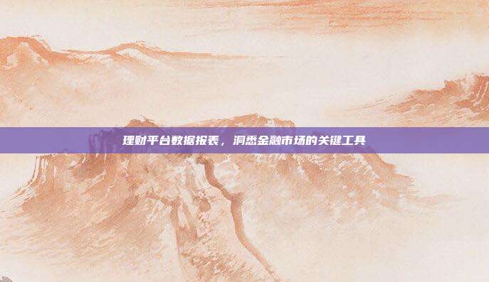理财平台数据报表，洞悉金融市场的关键工具