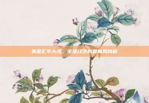 美金汇率大涨，全球经济的最新风向标