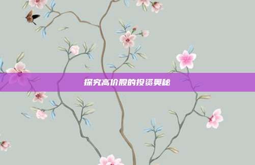 探究高价股的投资奥秘