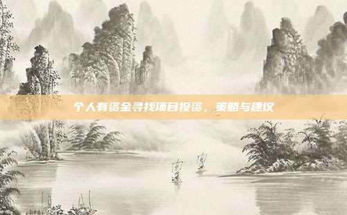 个人有资金寻找项目投资，策略与建议