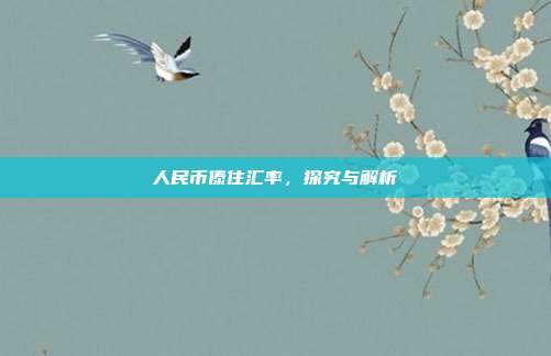 人民币傣住汇率，探究与解析