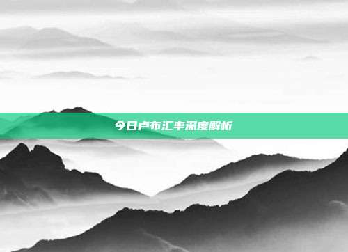 今日卢布汇率深度解析