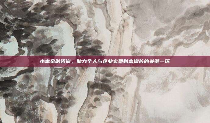 小本金融咨询，助力个人与企业实现财富增长的关键一环
