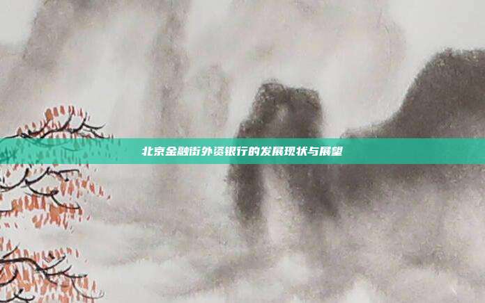 北京金融街外资银行的发展现状与展望