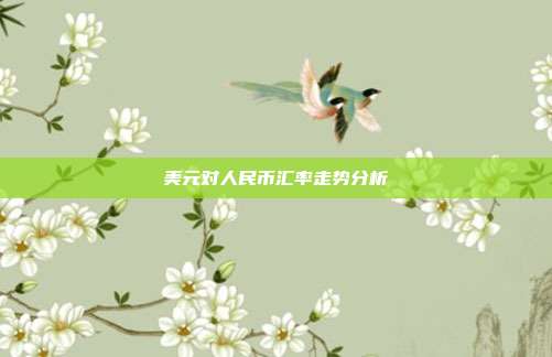 美元对人民币汇率走势分析