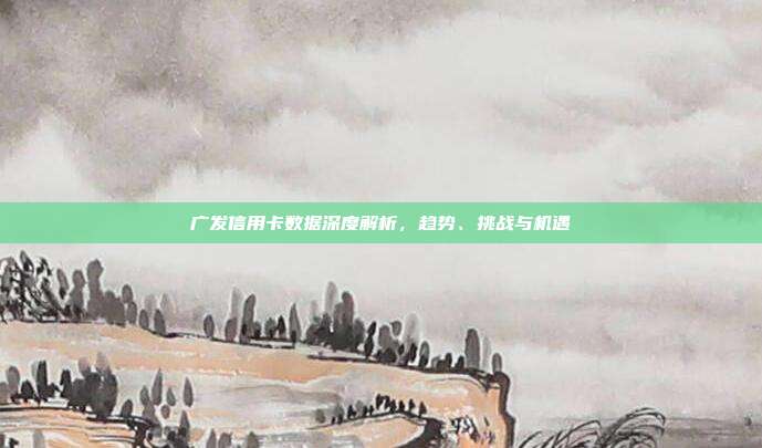广发信用卡数据深度解析，趋势、挑战与机遇