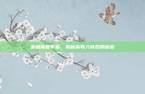 金融高管年薪，揭秘高收入背后的秘密
