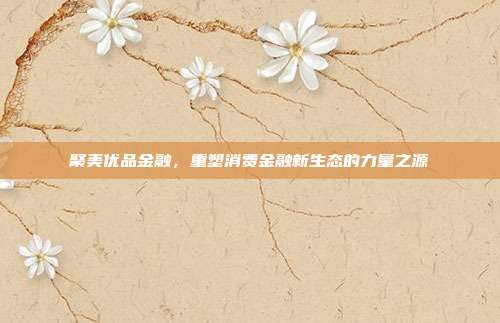 聚美优品金融，重塑消费金融新生态的力量之源