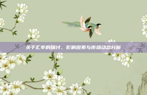 关于汇率的探讨，影响因素与市场动态分析
