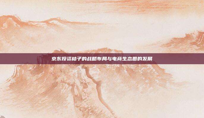 京东投资桔子的战略布局与电商生态圈的发展