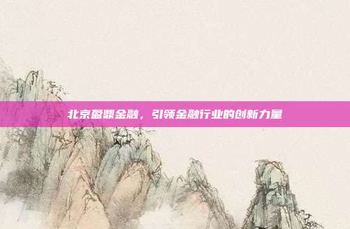 北京盈鼎金融，引领金融行业的创新力量
