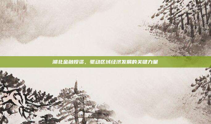 湖北金融投资，驱动区域经济发展的关键力量