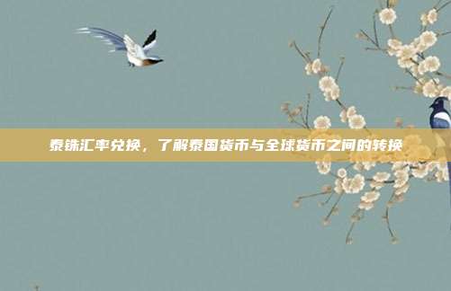 泰铢汇率兑换，了解泰国货币与全球货币之间的转换