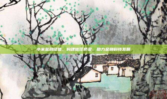 小米金融征信，构建信任桥梁，助力金融科技发展