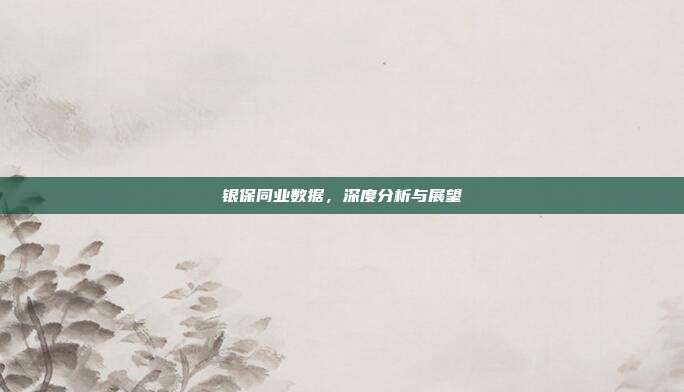 银保同业数据，深度分析与展望