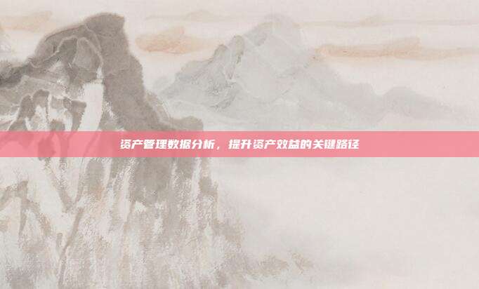 资产管理数据分析，提升资产效益的关键路径