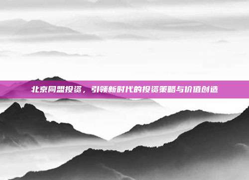 北京同盟投资，引领新时代的投资策略与价值创造