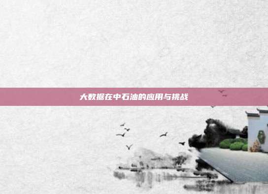 大数据在中石油的应用与挑战