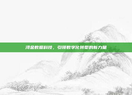 浔金数据科技，引领数字化转型的新力量