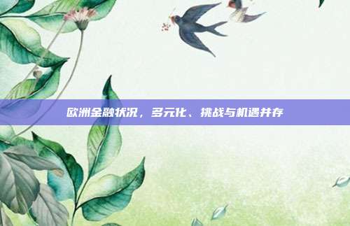欧洲金融状况，多元化、挑战与机遇并存
