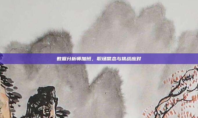 数据分析师加班，职场常态与挑战应对
