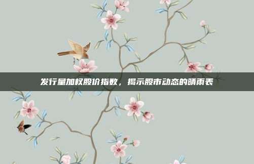 发行量加权股价指数，揭示股市动态的晴雨表