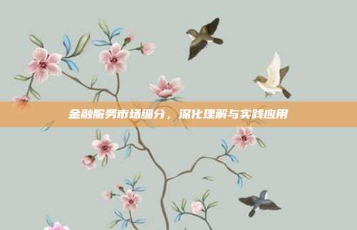 金融服务市场细分，深化理解与实践应用