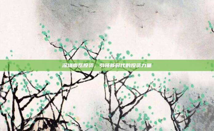 深圳南岳投资，引领新时代的投资力量