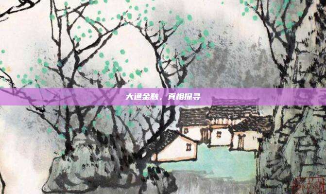 大通金融，真相探寻