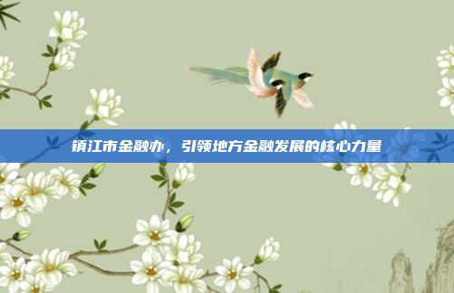镇江市金融办，引领地方金融发展的核心力量