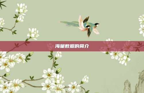 海量数据的简介