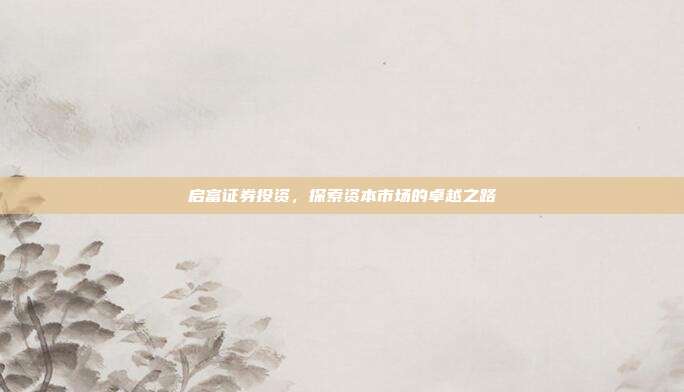 启富证券投资，探索资本市场的卓越之路