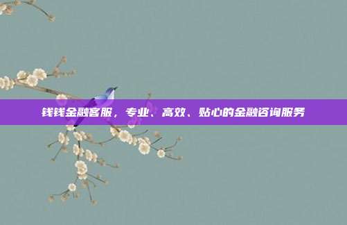 钱钱金融客服，专业、高效、贴心的金融咨询服务