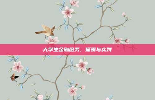 大学生金融服务，探索与实践