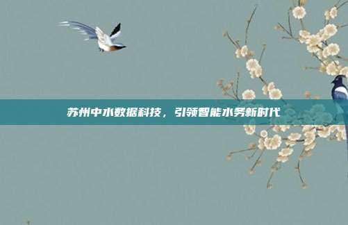 苏州中水数据科技，引领智能水务新时代